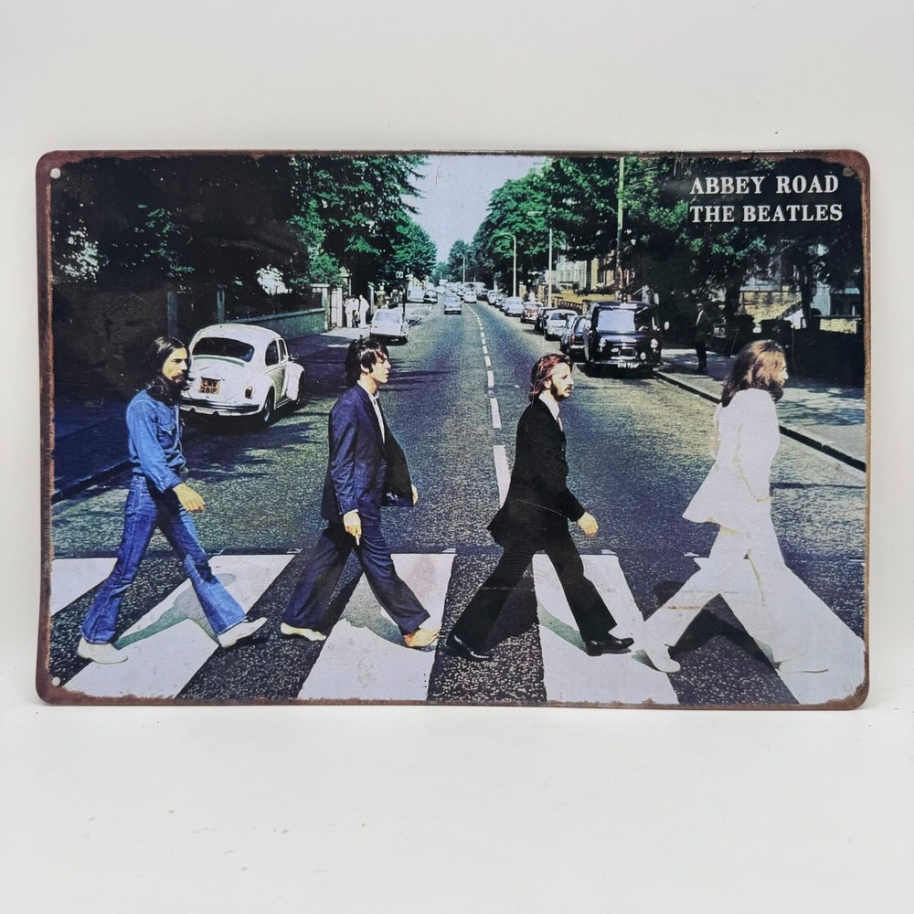 Beatles Abbey Road Logo Tin Sign Collectable Wall Art